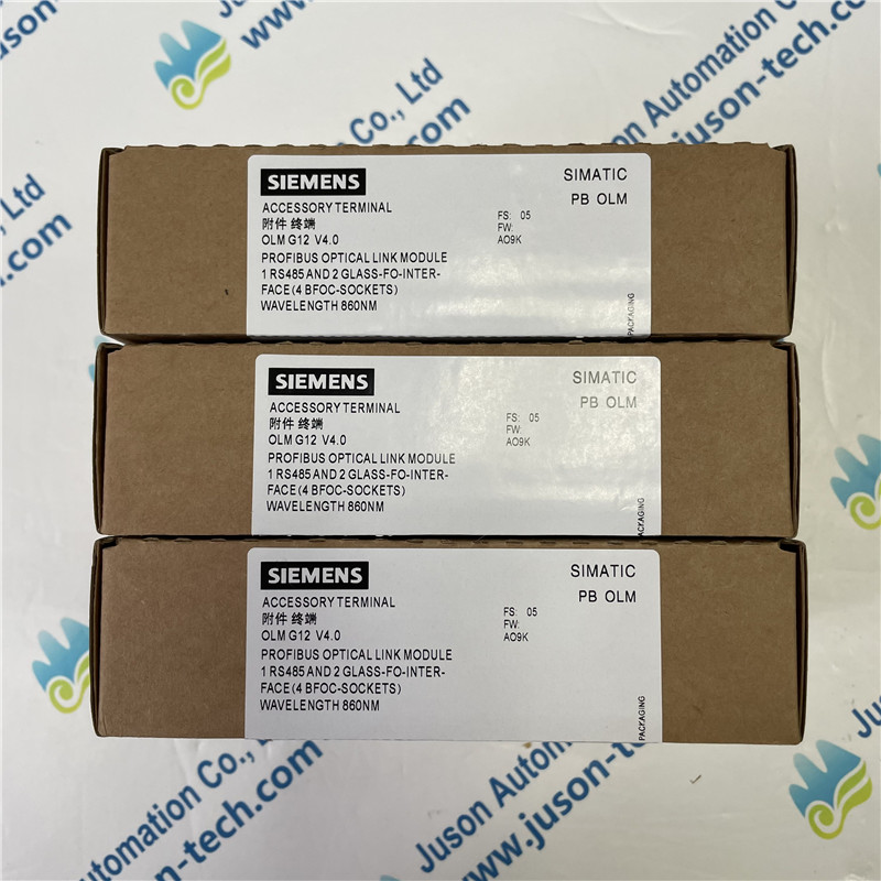 SIEMENS accessory terminal 6GK1503-3CB00 PROFIBUS OLM/G12 V4.0 Optical Link Module with 1 RS 485 and 2 glass FOC interfaces (4 BFOC sockets)