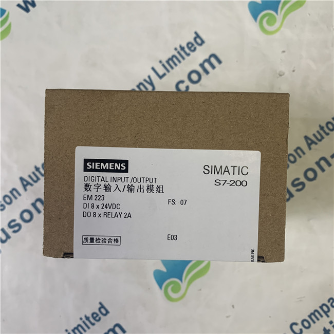 SIEMENS 6ES7223-1PH22-0XA0 SIMATIC S7-200, Digital I/O EM 223, only for S7-22X CPU, 8 DI 24 V DC, Sink/Source, 8 DO relay, 2 A/channel