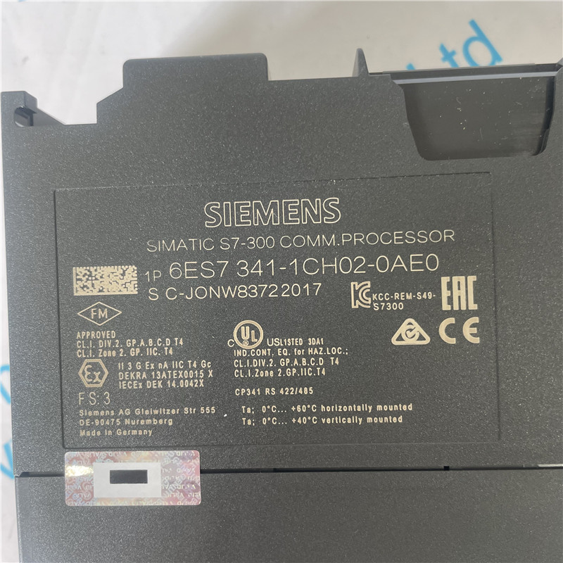 SIEMENS communication processor 6ES7341-1CH02-0AE0 SIMATIC S7-300, CP 341 Communications processor with RS422/485 interface incl. configuration package on CD