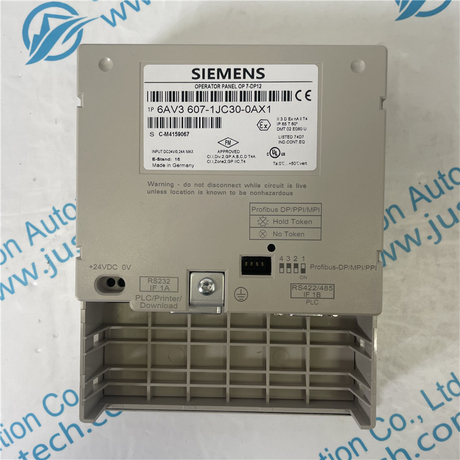 SIEMENS operation panel 6AV3607-1JC30-0AX1 Operator panel OP7/DP12