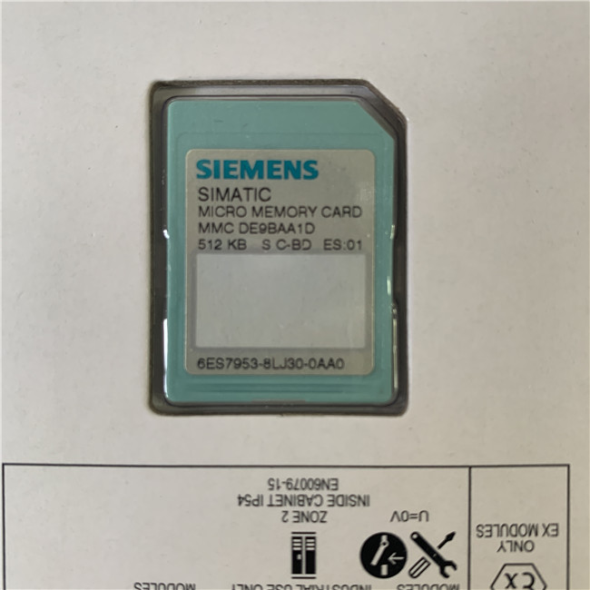 SIEMENS 6ES7953-8LJ30-0AA0 SIMATIC S7, Micro Memory Card for S7-300/C7/ET 200, 3, 3V Nflash, 512 KB