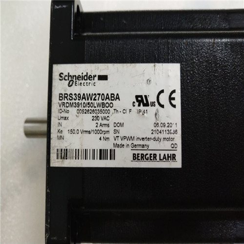 Schneider BRS39AW270ABA BRS39AW270ABA : 3-phase stepper motor - 4.52Nm - shaft Ø 9.5mm - L=98 mm - w/o brake - term box