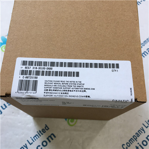 SIEMENS CPU module 6ES7318-3EL00-0AB0 SIMATIC S7-300 CPU 319-3 PN/DP, Central processing unit with 1.4MB memory