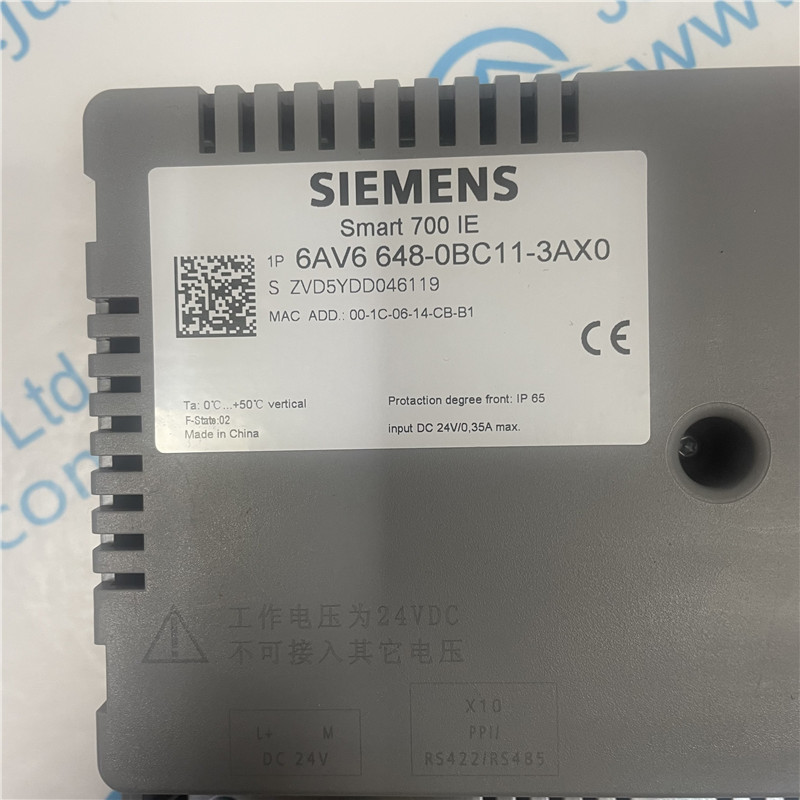 SIEMENS fine panel 6AV6648-0BC11-3AX0 SIMATIC HMI SMART 700 IE, SMART Panel, Touch operation, 7" widescreen TFT display, 65536 colors, RS422/485 interface