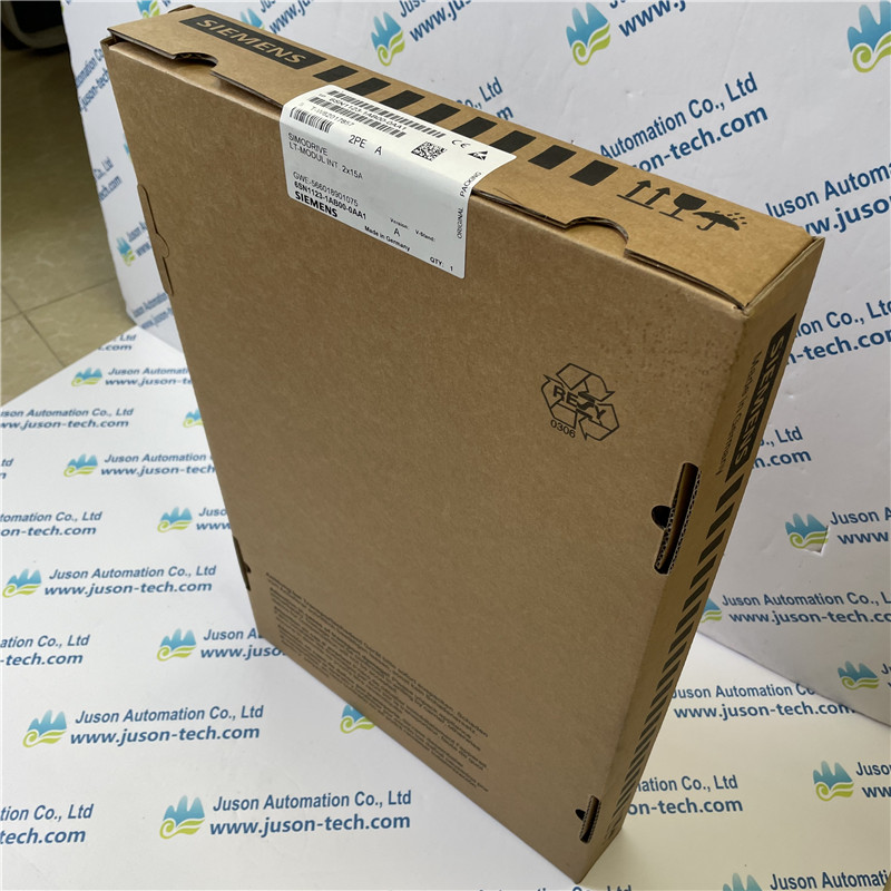 SIEMENS servo drive board 6SN1123-1AB00-0AA1 SIMODRIVE 611 power module, 2-axis, 15 A, internal heat dissipation rated motor currents: feedrate=5 A main spindle=5 A