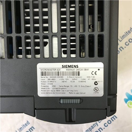 SIEMENS 6SE6420-2AD24-0BA1 MICROMASTER 420 built-in class A filter 380-480 V