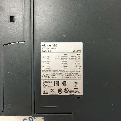 Schneider ATV320U30N4B Variable speed drive, Altivar Machine ATV320, 3 kW, 380...500 V, 3 phases, book