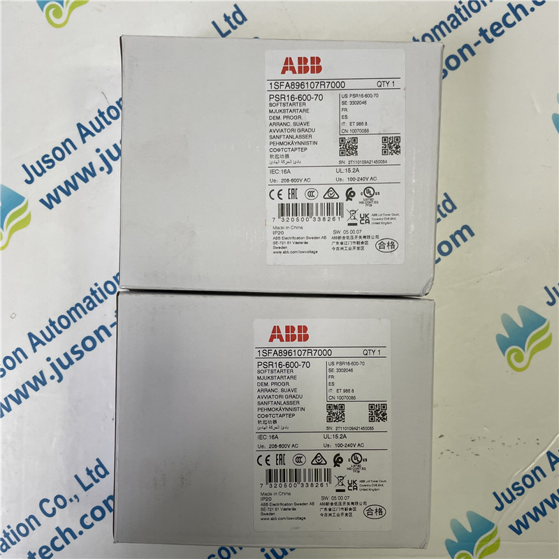 ABB soft starter 1SFA896107R7000 PSR16-600-70