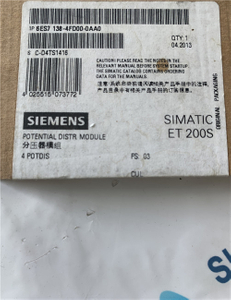 SIEMENS 6ES7138-4FD00-0AA0 SIMATIC DP, 4POTDIS for ET 200 Potential distributor module, 15 mm width,
