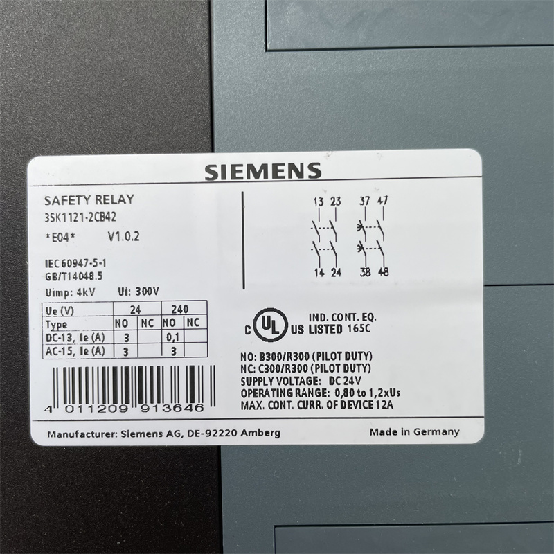 SIEMENS safety relay 3SK1121-2CB42 