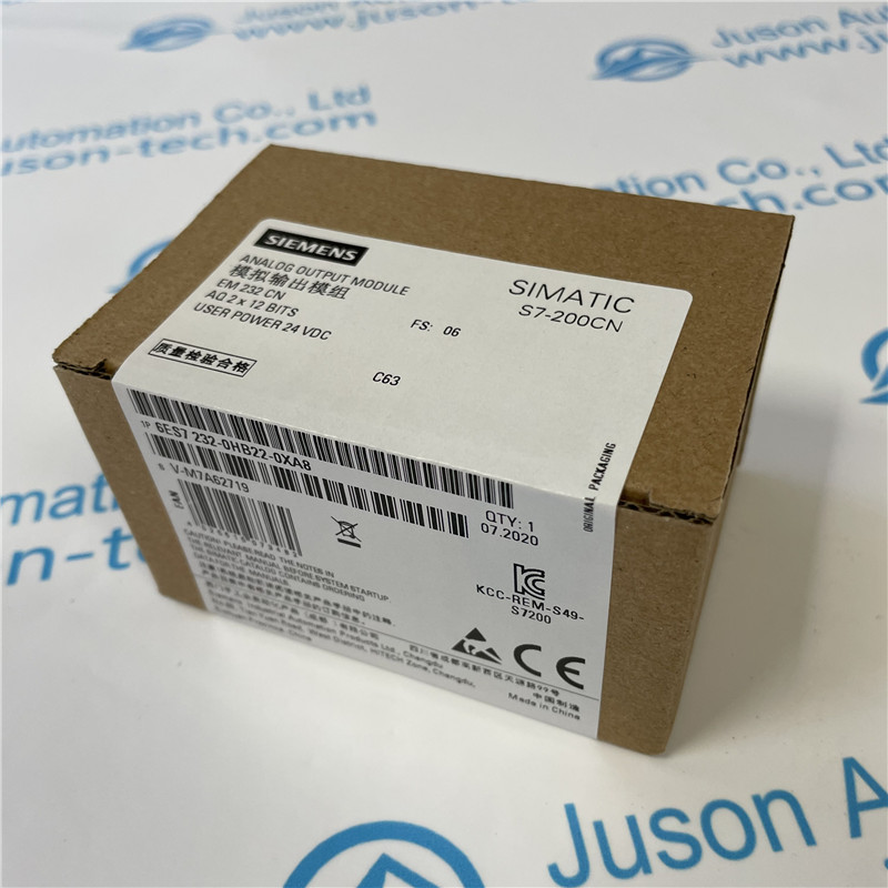 SIEMENS analog output module 6ES7232-0HB22-0XA8 SIMATIC S7-200 CN analog output EM 232, only for S7-22X CPU, 2 AO, +/-10 V DC,