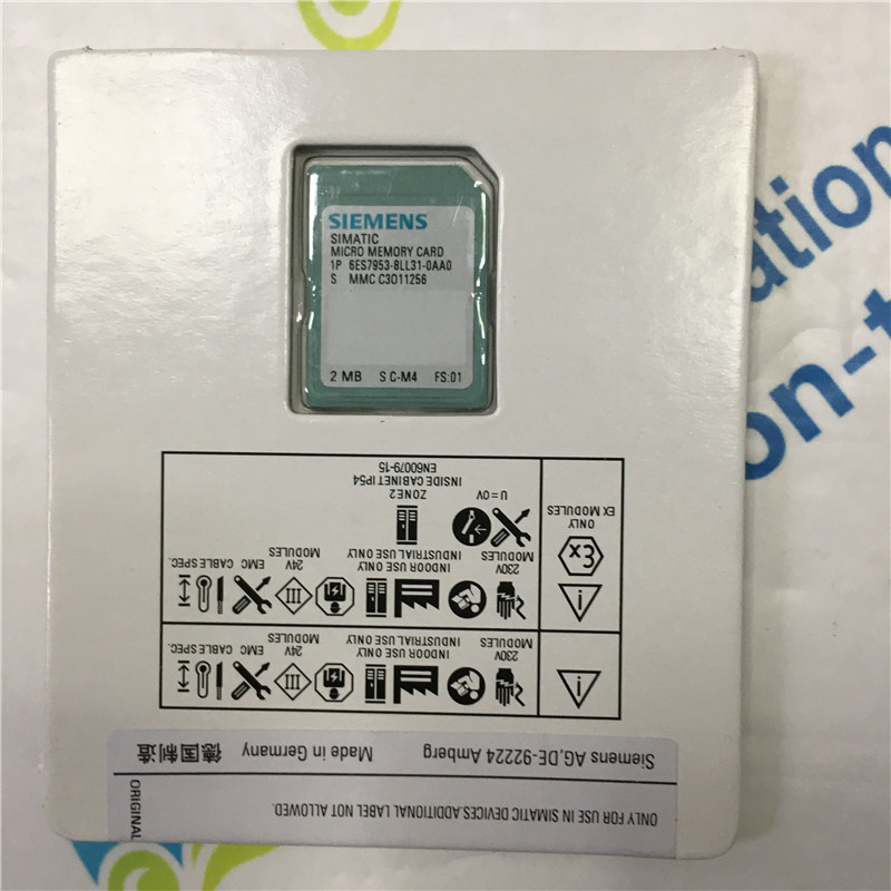 Siemens PLC memory card 6ES7953-8LL31-0AA0 SIMATIC S7, Micro Memory Card P. S7-300/C7/ET 200, 3, 3V Nflash, 2 MB
