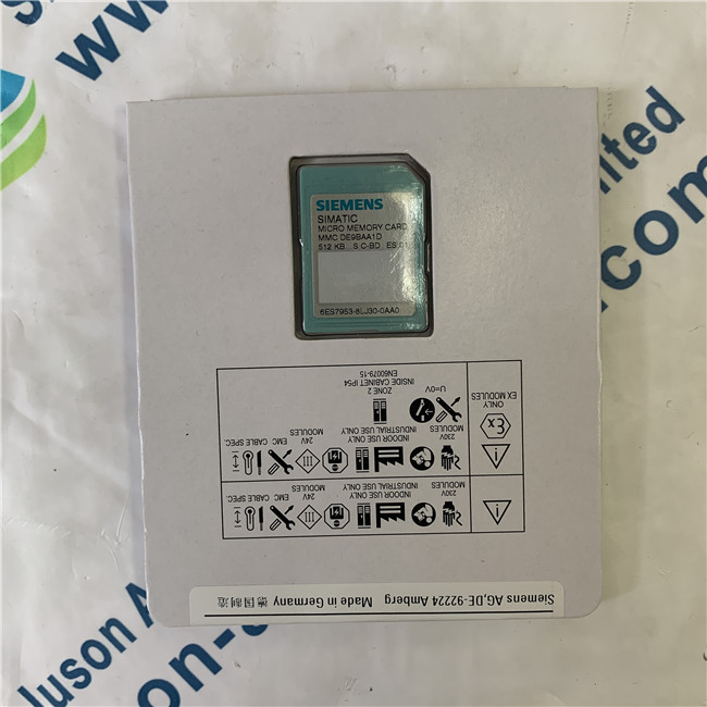 SIEMENS 6ES7953-8LJ30-0AA0 SIMATIC S7, Micro Memory Card for S7-300/C7/ET 200, 3, 3V Nflash, 512 KB