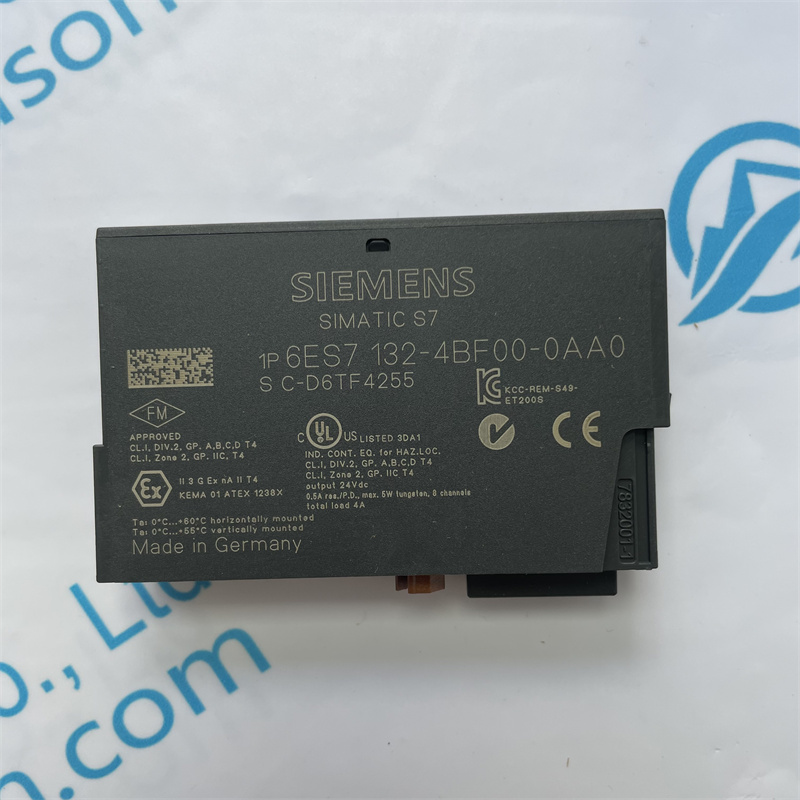 SIEMENS PLC digital output module 6ES7132-4BF00-0AA0 Electronics module for ET 200S, 8 DO 24 V DC/0.5 A, 15 mm width, 1 unit per packing unit